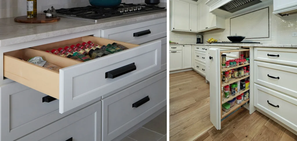 The Holiday Cook image by Kitchen Design Partners The Holiday Cook Northbrook Farmhouse Kitchen 24 Comfortable Elegance 7 Spice Organization Combo